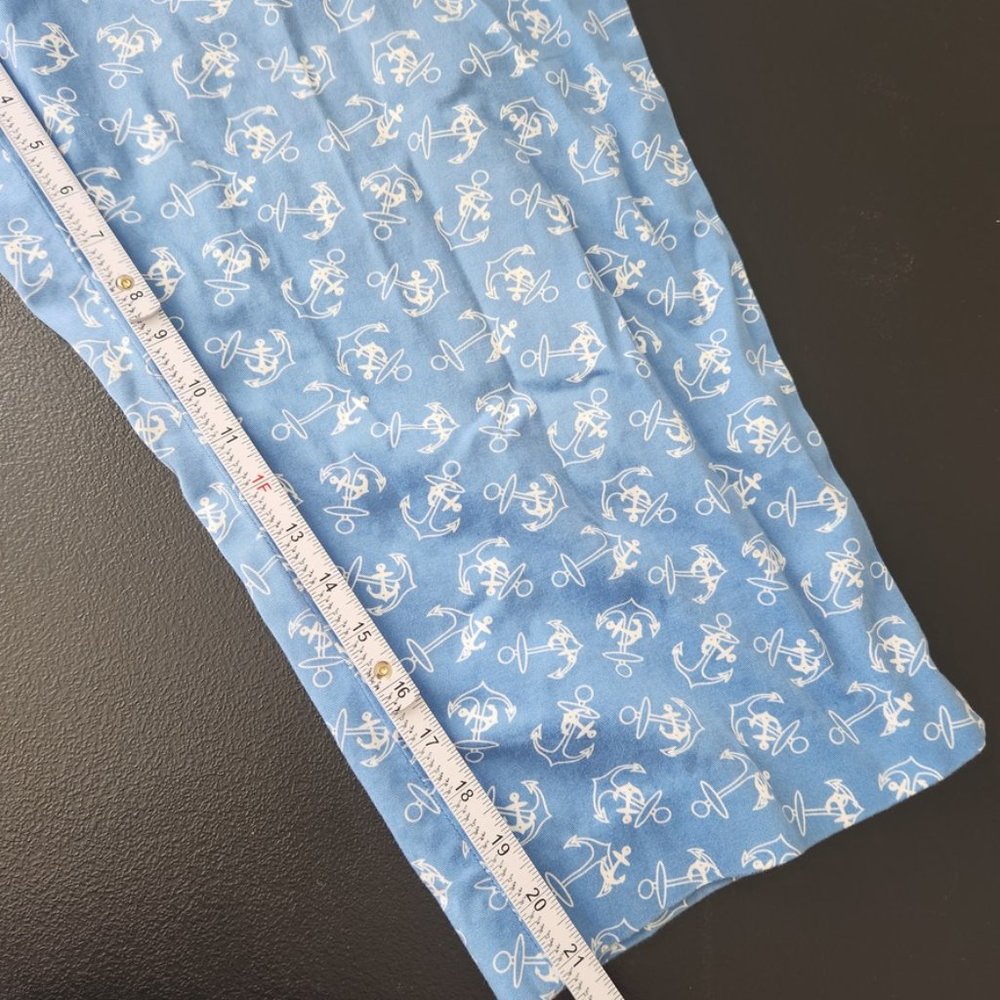 Vintage 90s Pendleton Anchor Print Pants Sz 14 Blue White Novelty Capri‎ Coastal - Picture 14 of 15